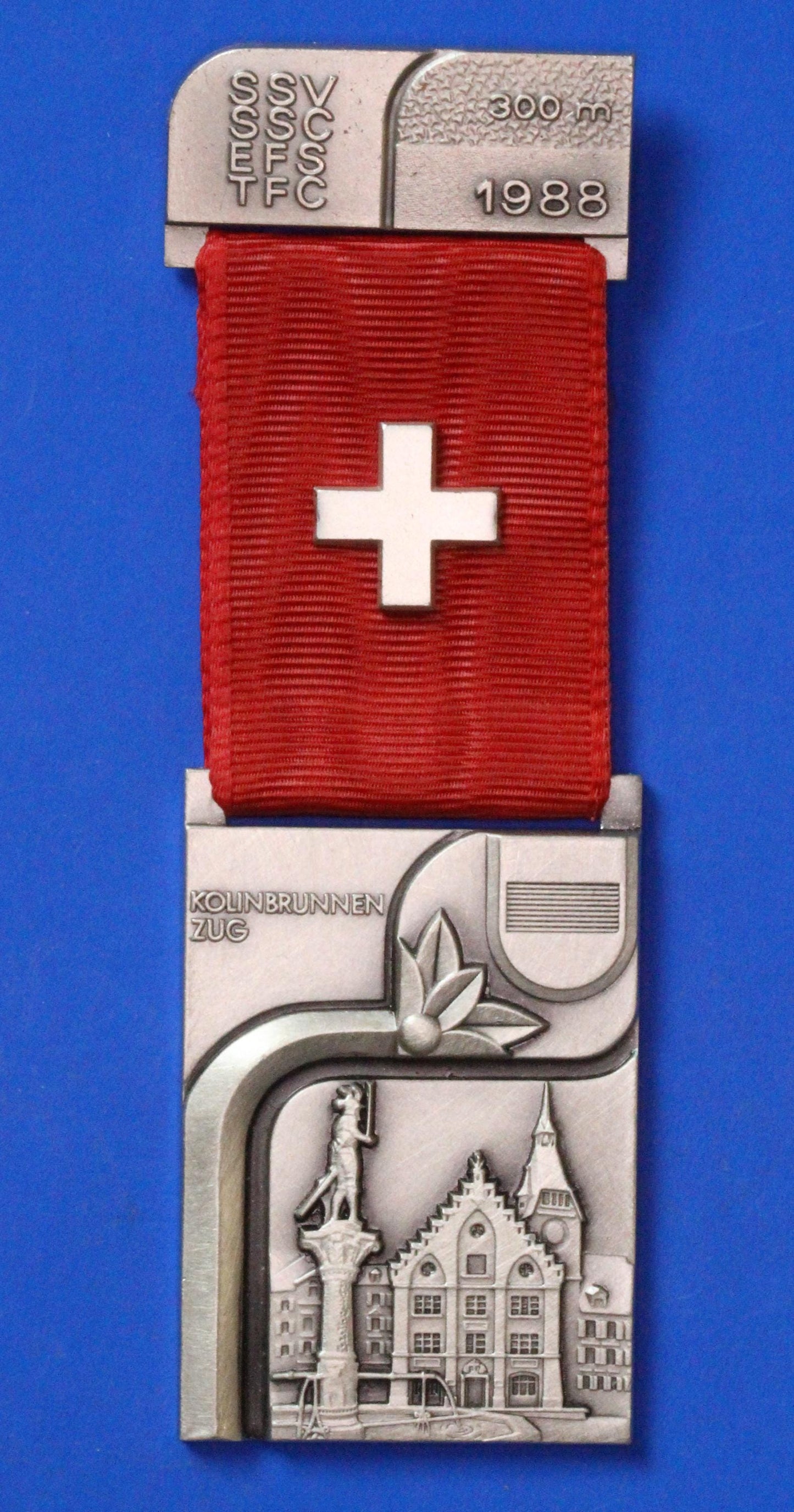 1988 SWITZERLAND Shooting Festival Vintage Swiss Award Medal Ribbon  [06/25 32853]