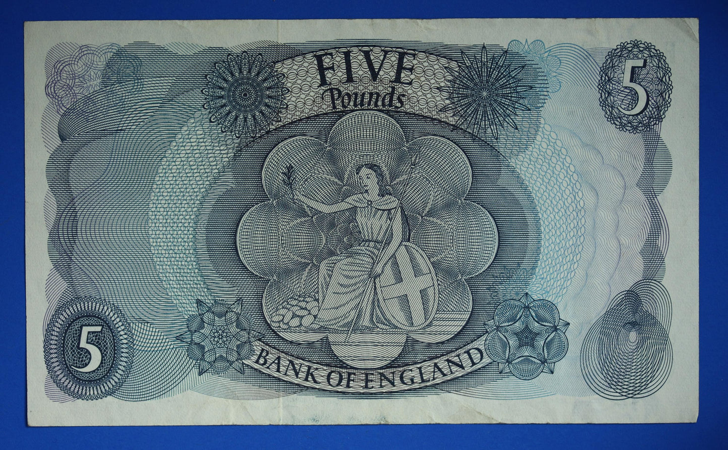 1963 Bank of England Five pound 5 pound, O'Brien "A21" banknote  [05/25 32815]