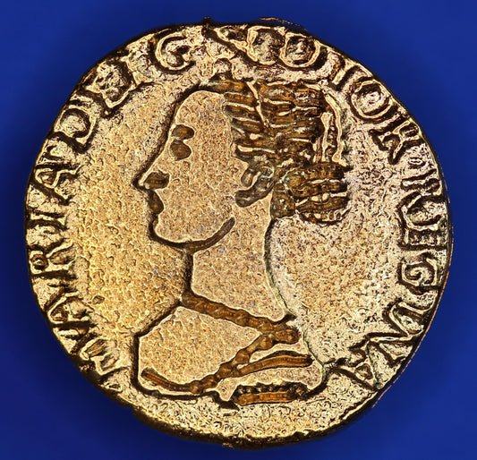 REPRODUCTION Scotland, Scottish Gold Plated Coin, Mary Queen of Scots, 1557 Gold Ryal 26mm [SCOT1]