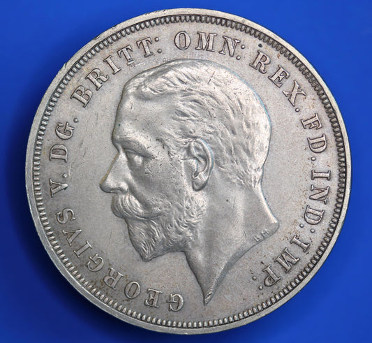 GENUINE British Coin -  1935 George V Crown, five shillings, Rocking Horse coin  [07/25 32917]