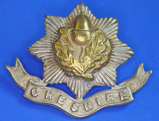 British Army Vintage World War 1 - WW1 Cheshire Regiment Cap Badge [09/25 33159]