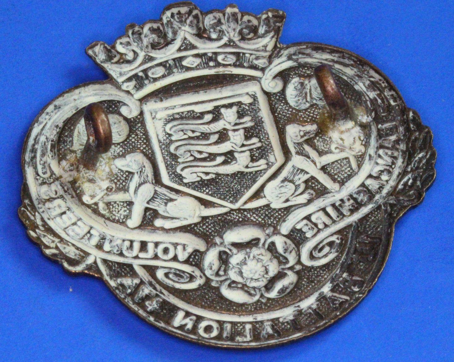 British Army Vintage World War 1 - Lancashire Volunteers Wigan Corps 1st Battalion Cap Badge [09/25 33157]