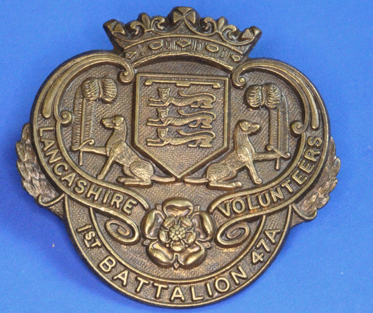 British Army Vintage World War 1 - Lancashire Volunteers Wigan Corps 1st Battalion Cap Badge [09/25 33157]