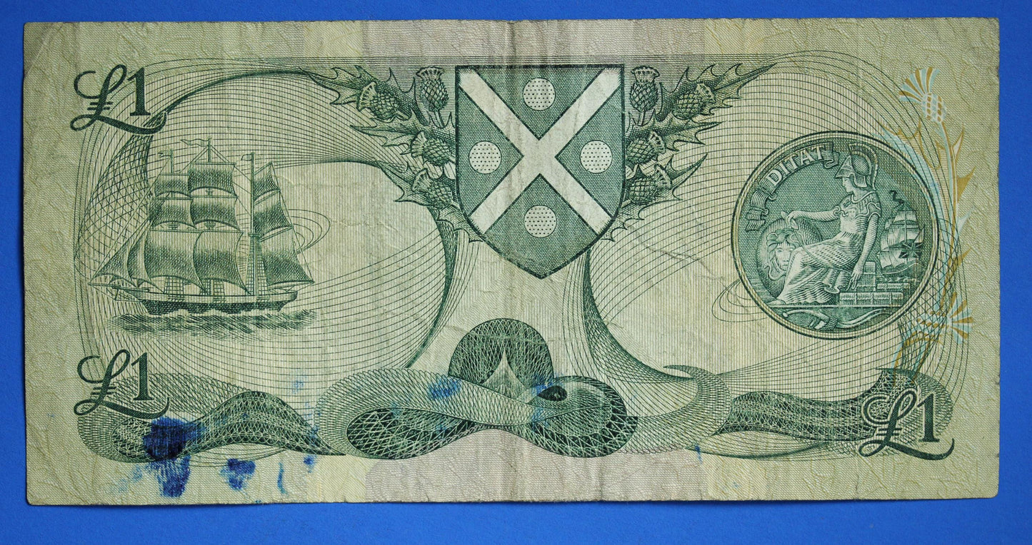 1985 Bank of Scotland One Pound Banknote, Scottish Banknote, Walter Scot   [09/25 33168]
