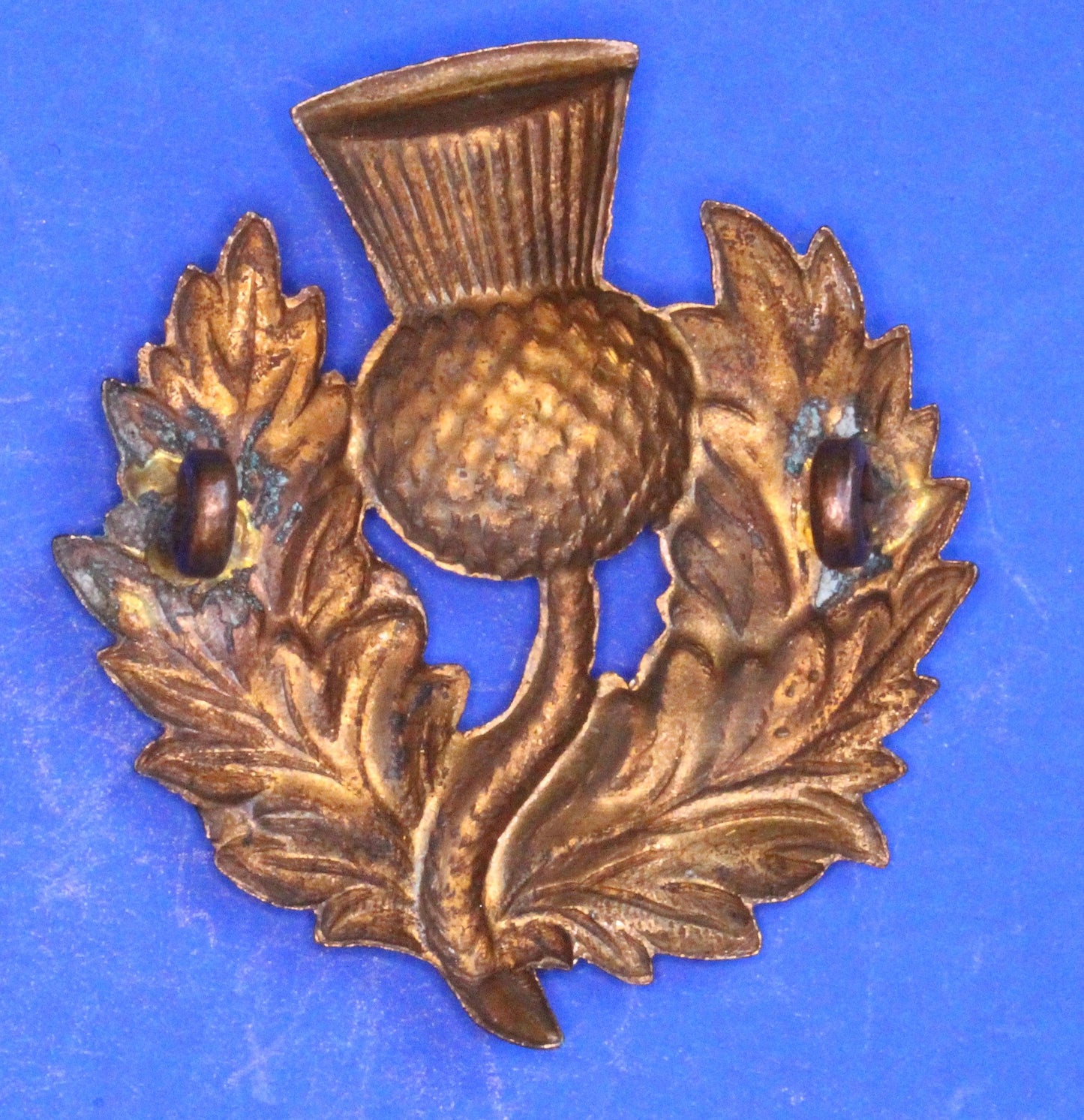 Vintage Scottish Thistle Brooch /Badge, highland dress, height 38mm   [10/25 33340]