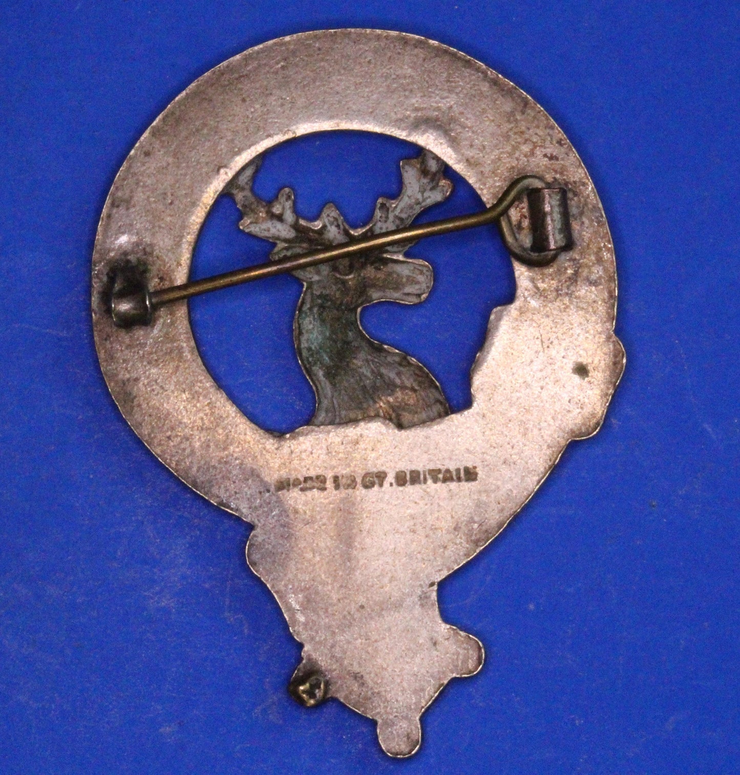 Vintage Scottish Clan Brooch /Bonnet Badge - SALUS PER CHRISTUM   [10/25 33352]