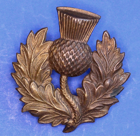Vintage Scottish Thistle Brooch /Badge, highland dress, height 38mm   [10/25 33340]