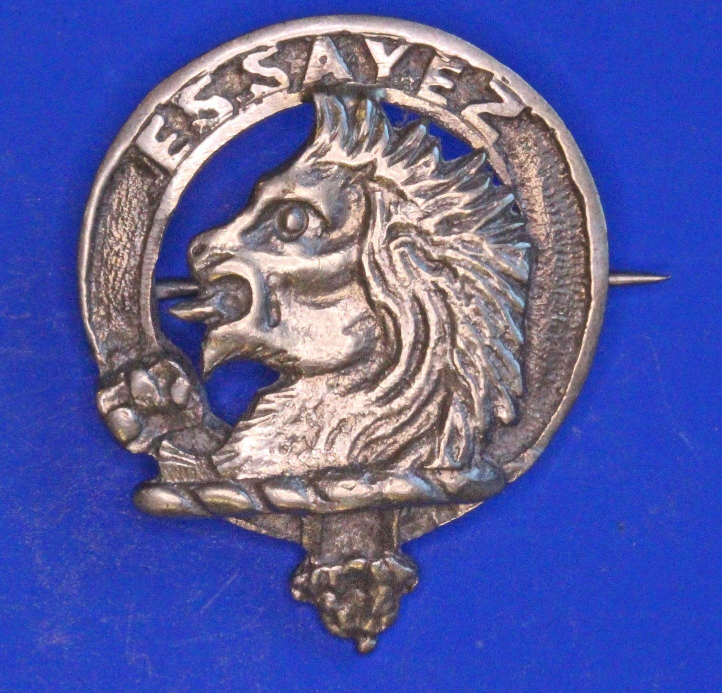 Vintage Scottish Clan Brooch /Bonnet Badge - Dundas   [10/25 33341]