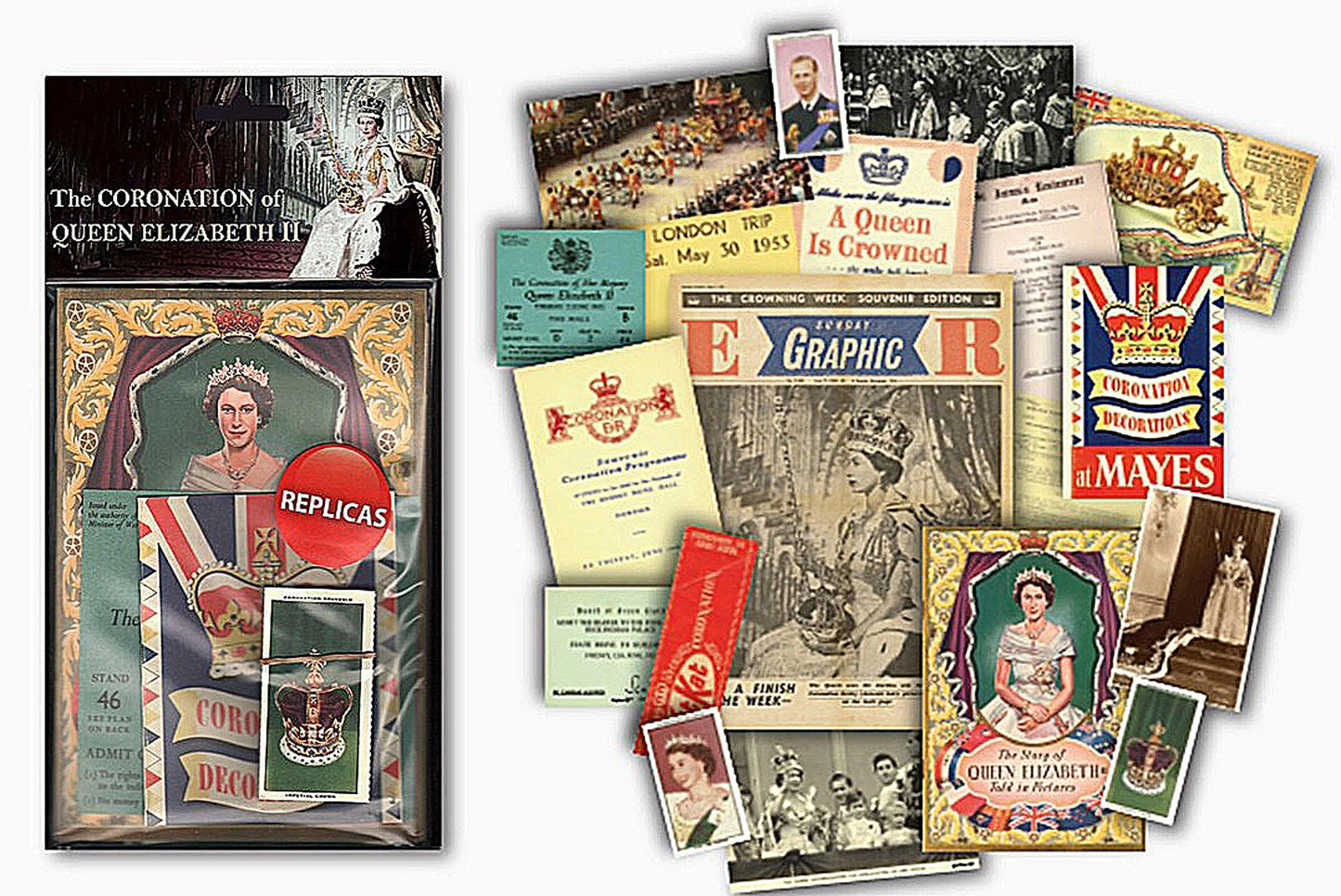 Reproduction: 1953 Coronation memorabilia pack [CORPK1]