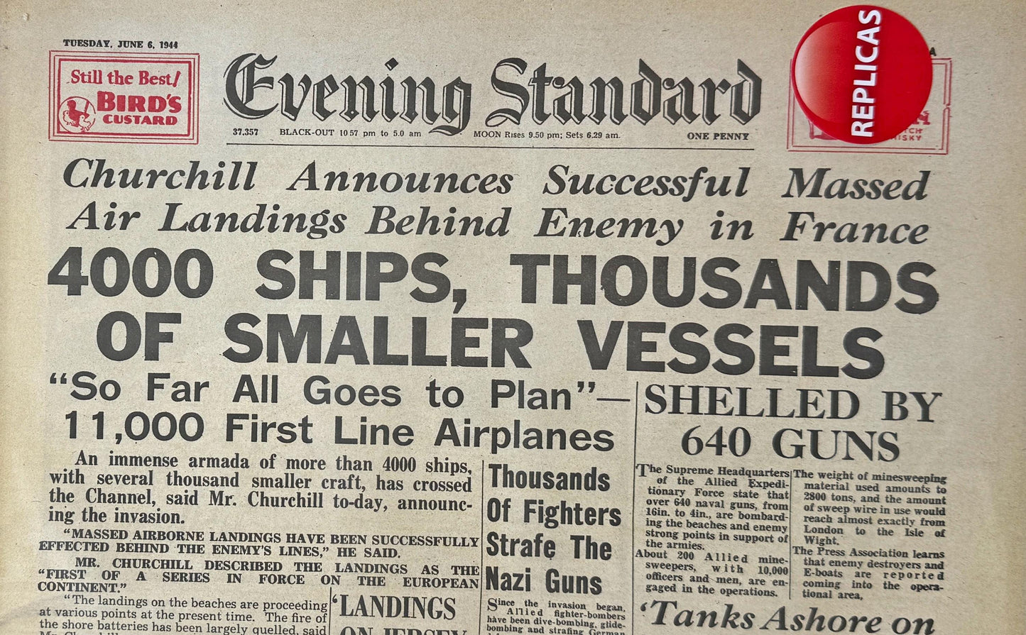 Reproduction: D-Day Landings newspaper (WW2) [DDYNP1]