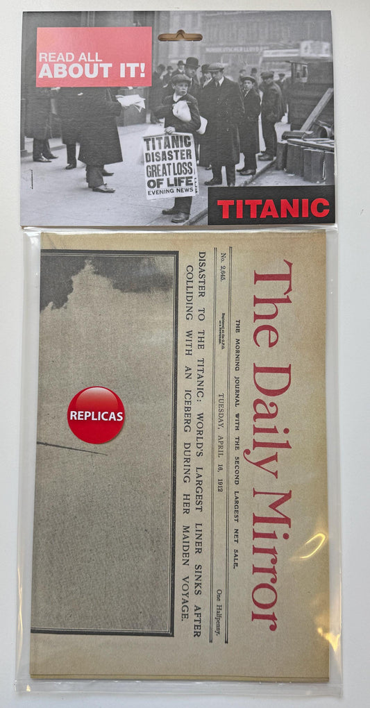 Reproduction Titanic newspaper Daily Mirror [TITNP1]