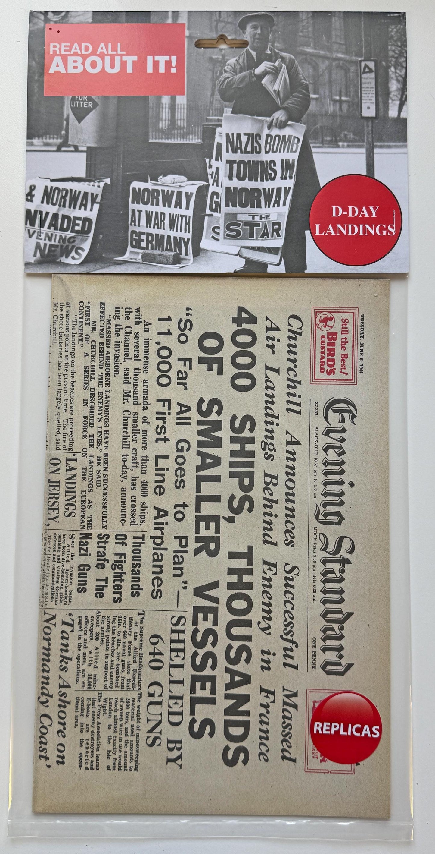 Reproduction: D-Day Landings newspaper (WW2) [DDYNP1]