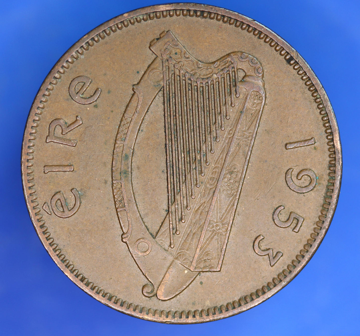 GENUINE 1953 Irish Half Penny 1/2d EIRE Ireland coin, Sow & Piglets [11/25 33614]