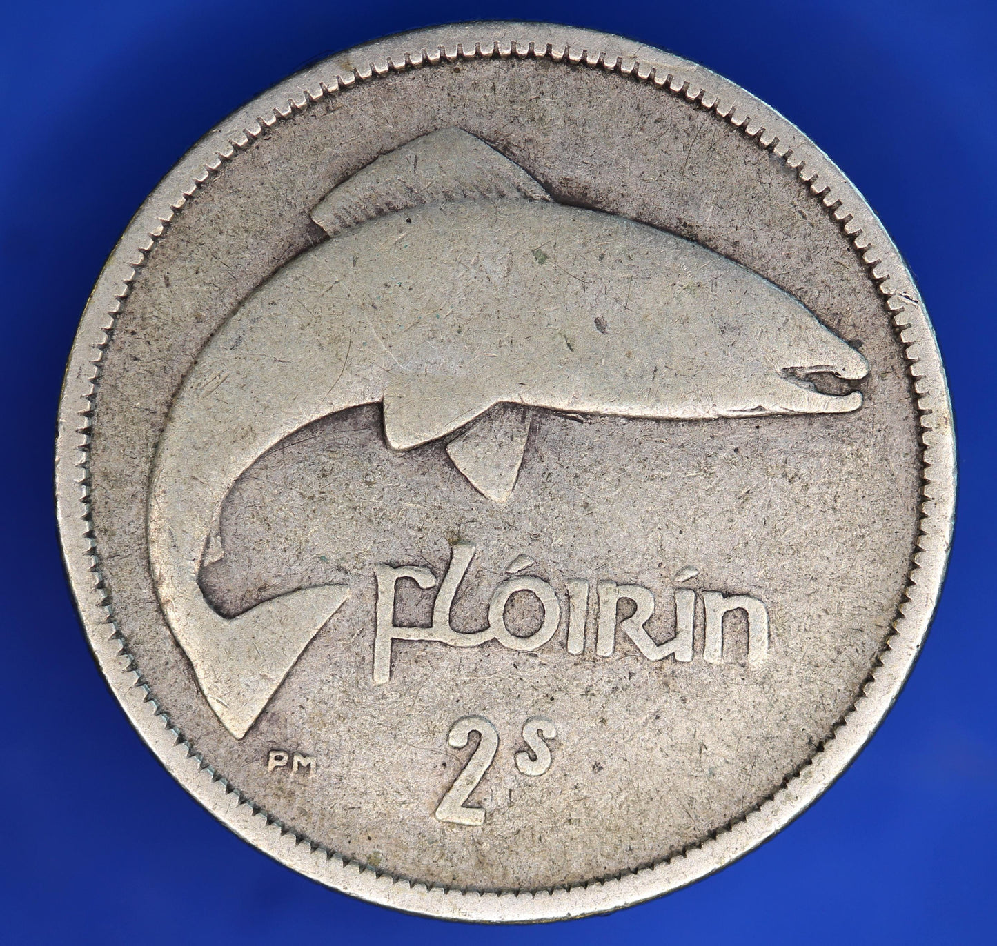 GENUINE 1935 Irish florin two shilling Ireland EIRE coin, 75% silver [11/25 33749]