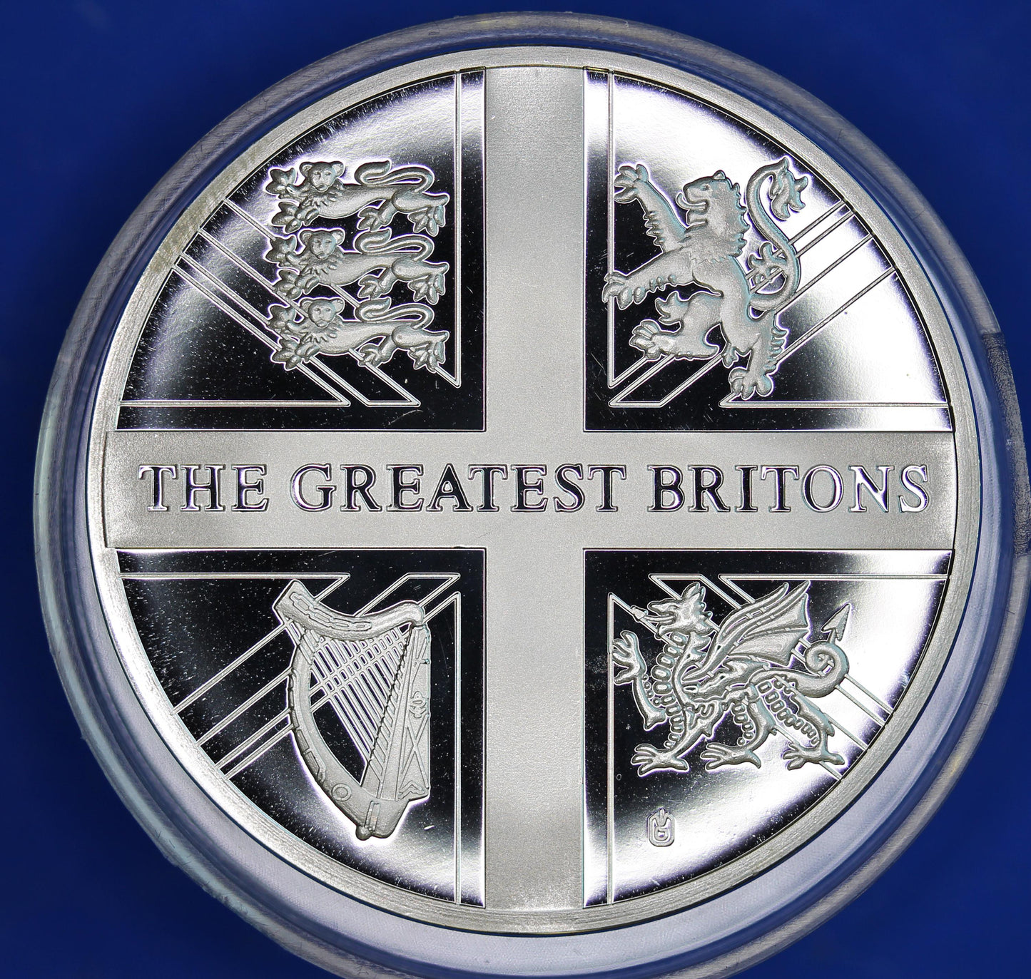 Greatest Britons Winston Churchill Silver Plated 2009 Medallion, 40mm [12/25 33839]
