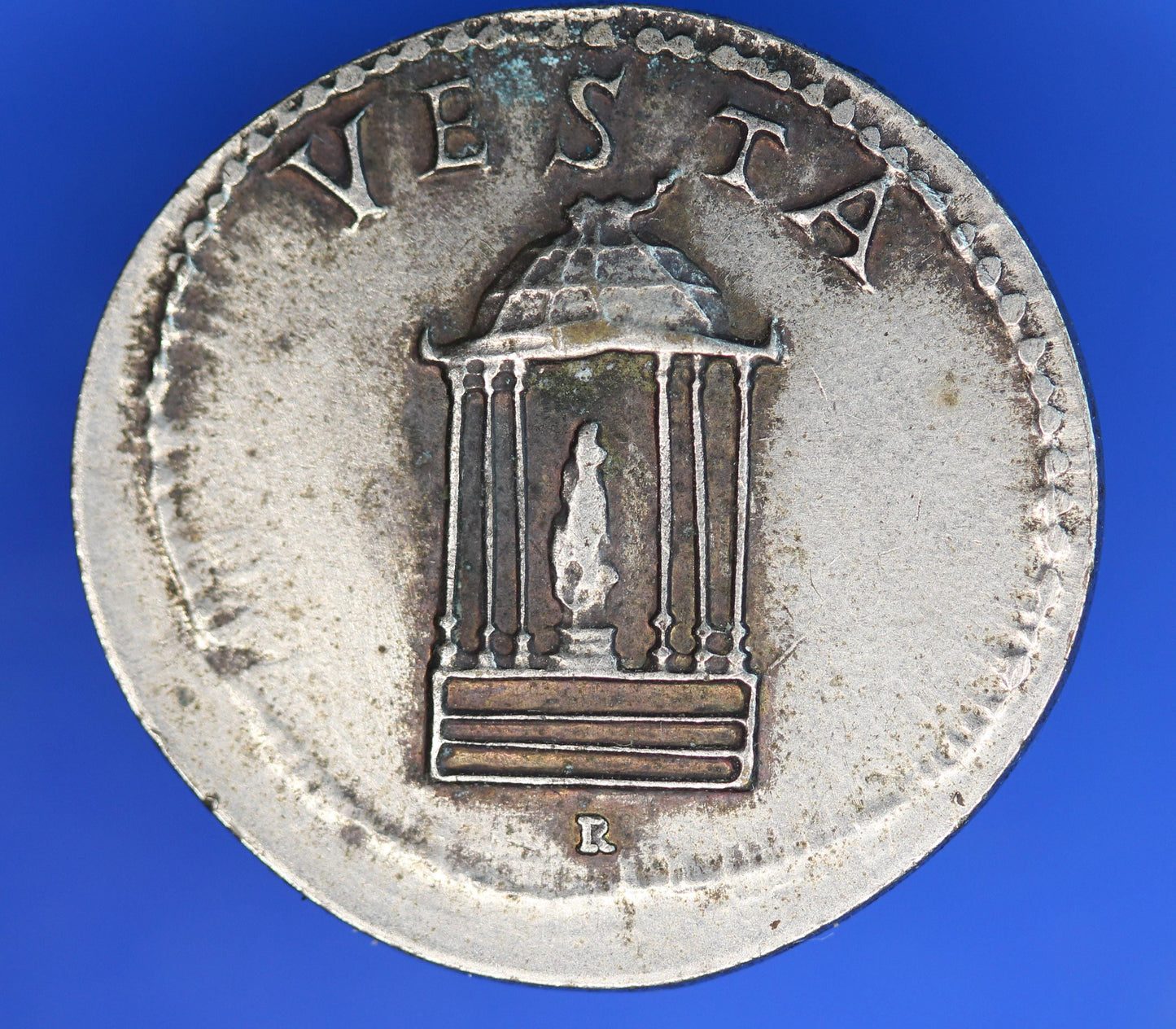Token /Replica of Roman coin, NIRO CAESAR AVGVSTVS, Vesta, 20mm  [12/25 5131]