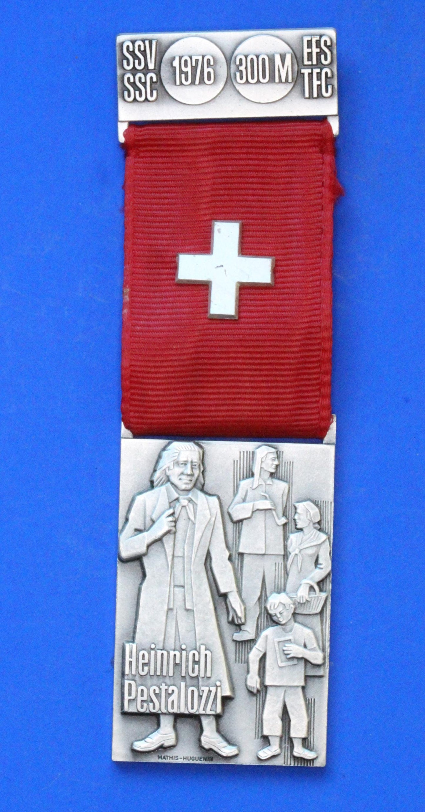 1976 SWITZERLAND Shooting Festival Vintage Swiss Award Medal Ribbon  [01/26 34139]