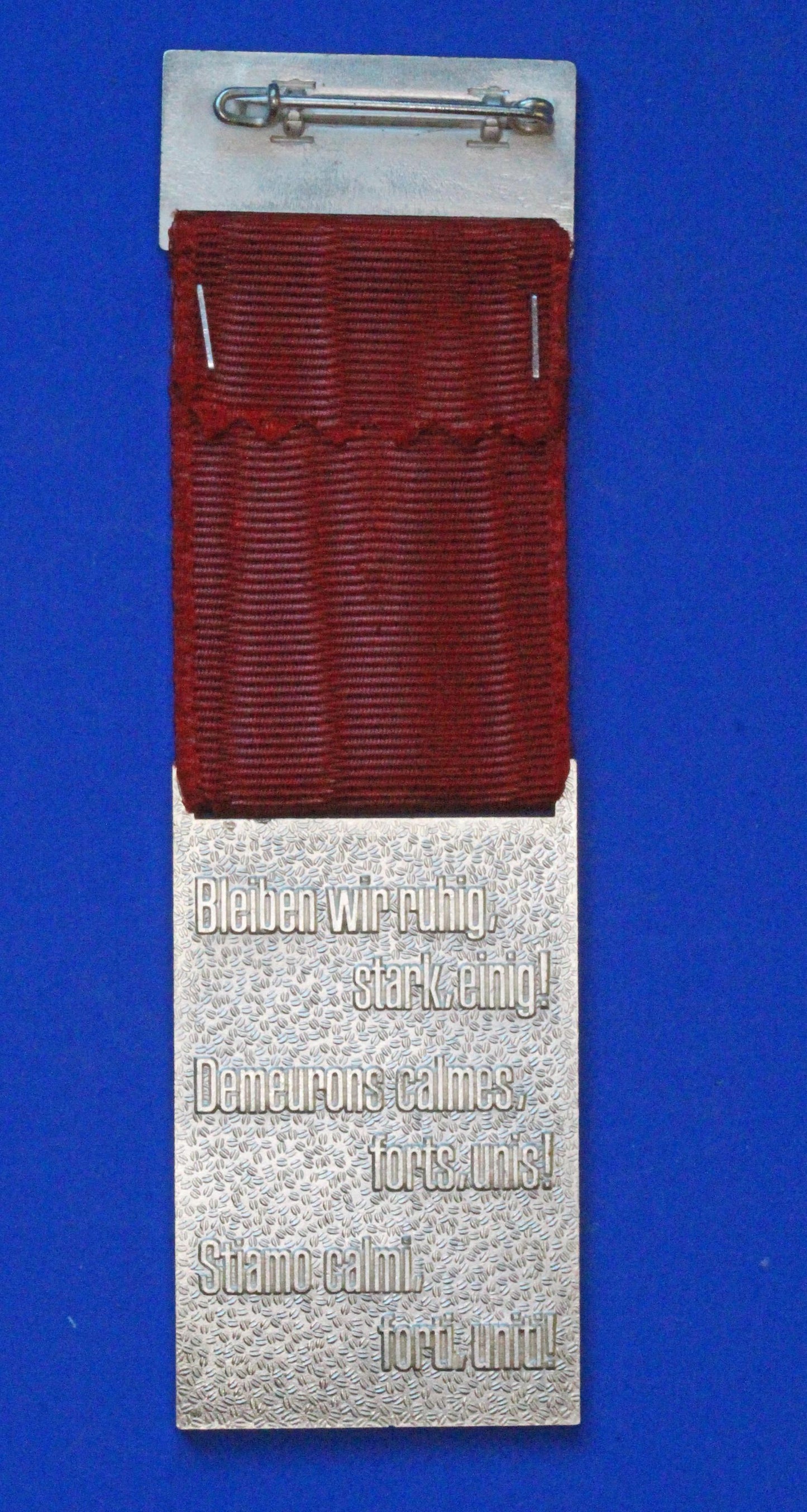 1980 SWITZERLAND Shooting Festival Vintage Swiss Award Medal Ribbon  [01/26 34143]