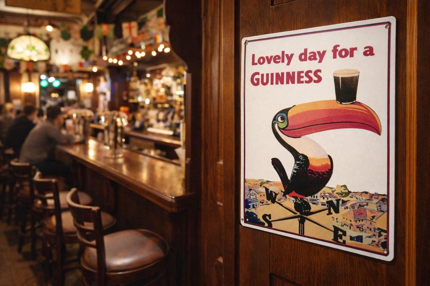 Metal Vintage Style Wall Sign - Lovely Day For A Guinness Toucan, 10 x 8 inch [GUIN8]