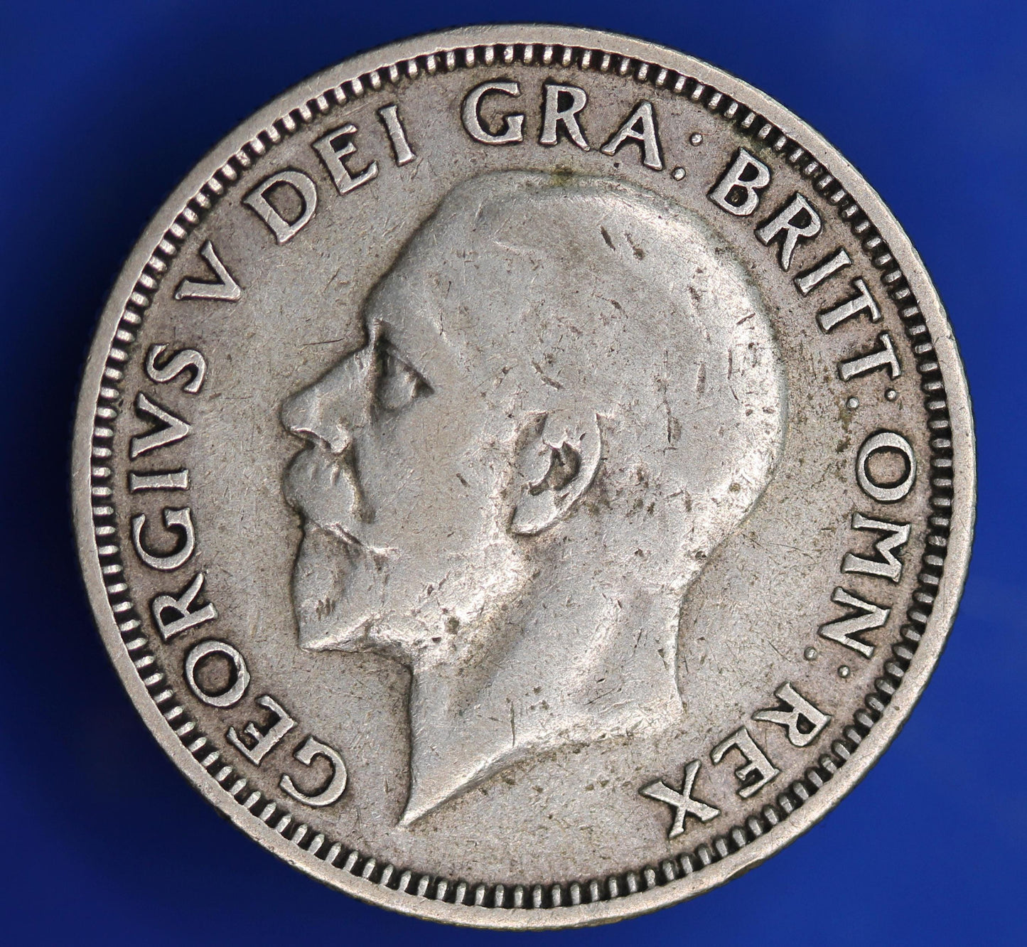 GENUINE British Coin -  1936 George V One Shilling, 50% silver coin  [01/26 34210]