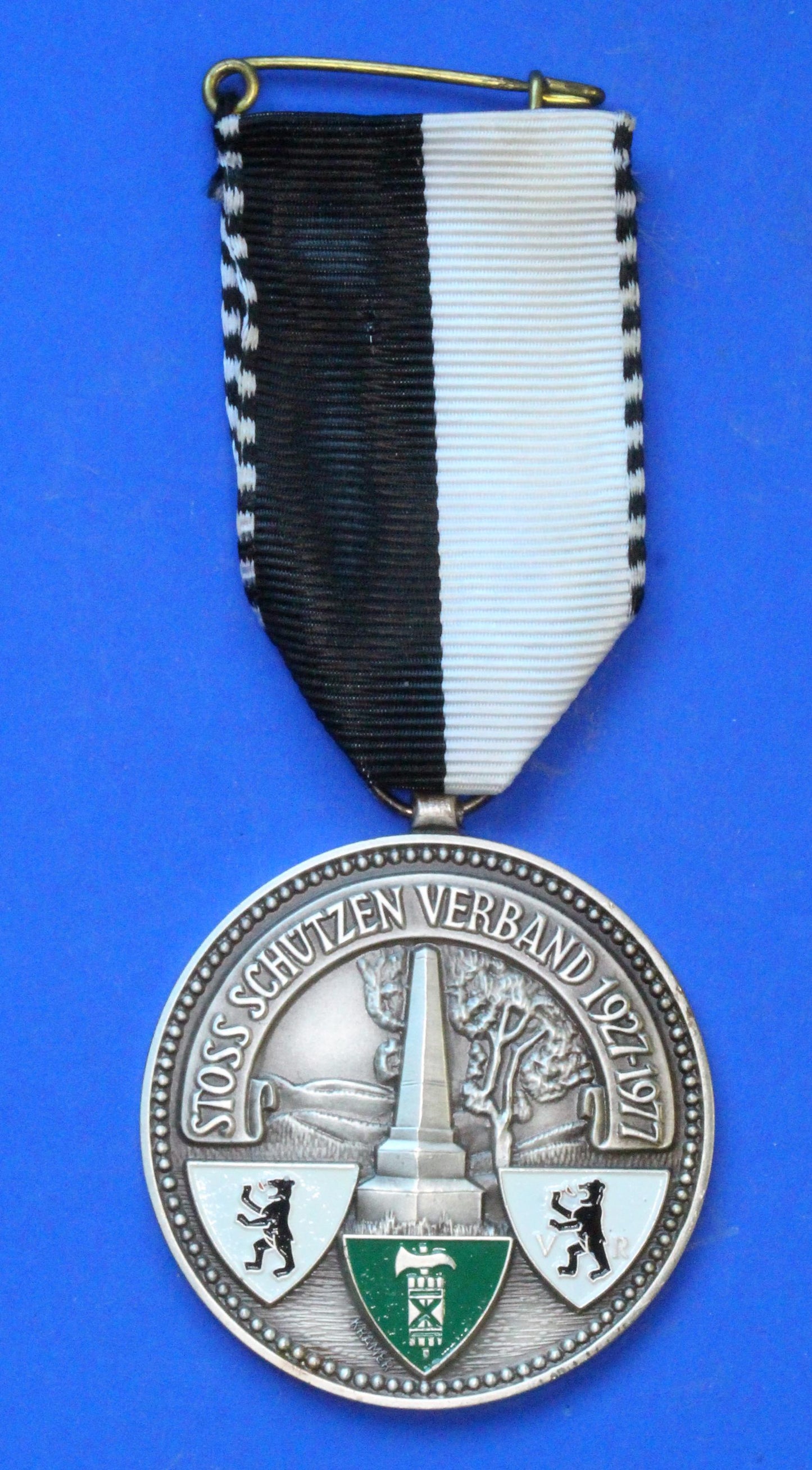 1977 SWITZERLAND Shooting Festival Vintage Swiss Award Medal Ribbon  [01/26 34142]