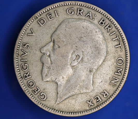 GENUINE British Coin -  1933 George V half crown, 50% silver coin  [01/26 34188]