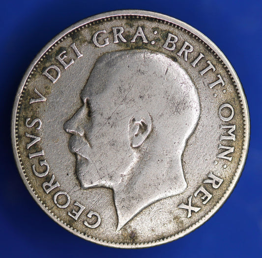 GENUINE British Coin -  1921 George V One Shilling, 50% silver coin  [01/26 34205]
