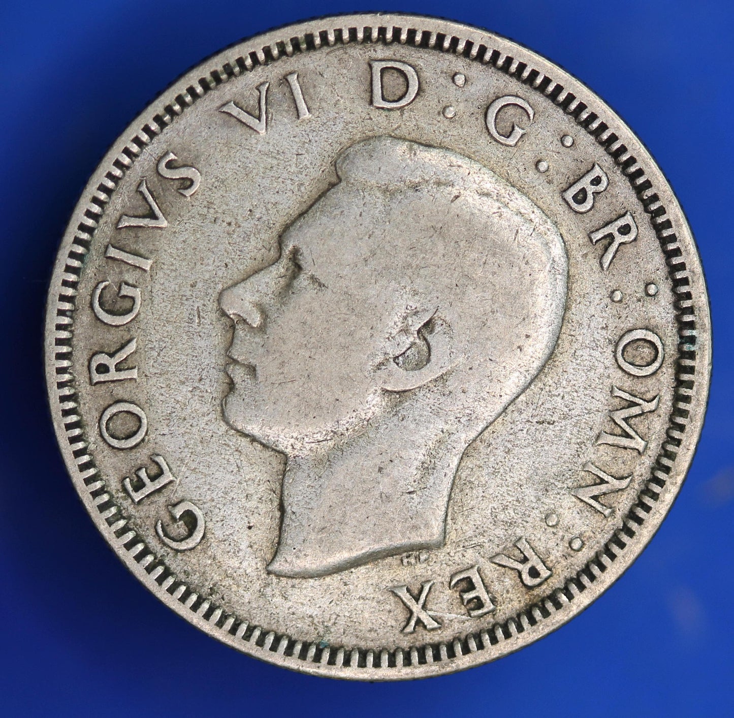 GENUINE British Coin -  1938 George VI Scottish One Shilling, 50% silver coin  [01/26 34201]
