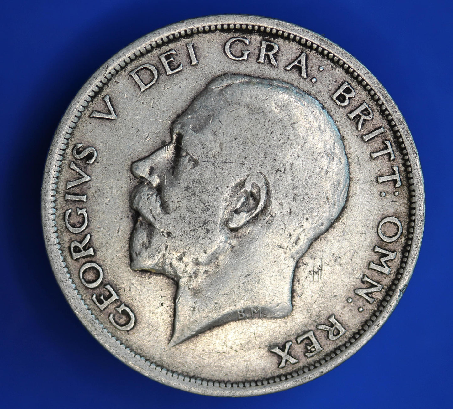 GENUINE British Coin -  1917 George V half crown, 92.5% silver coin  [02/26 34327]