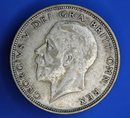 GENUINE British Coin -  1927 George V half crown, 50% silver coin  [02/26 34329]