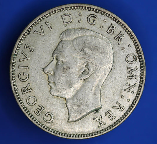 GENUINE British Coin -  1939 George VI florin/ two shillings, 50% silver  [02/26 34360]