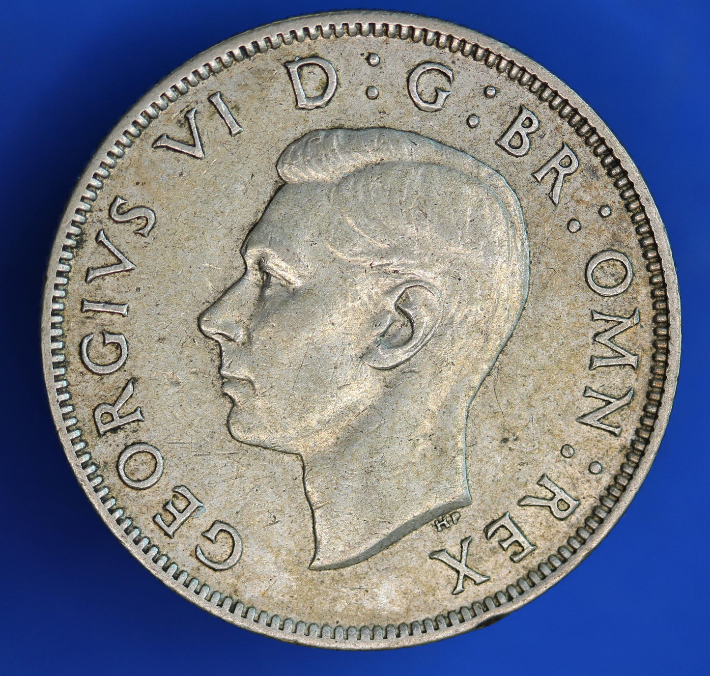 GENUINE British Coin -  1943 George VI florin/ two shillings, 50% silver  [02/26 34503]
