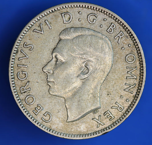 GENUINE British Coin -  1943 George VI florin/ two shillings, 50% silver  [02/26 34503]