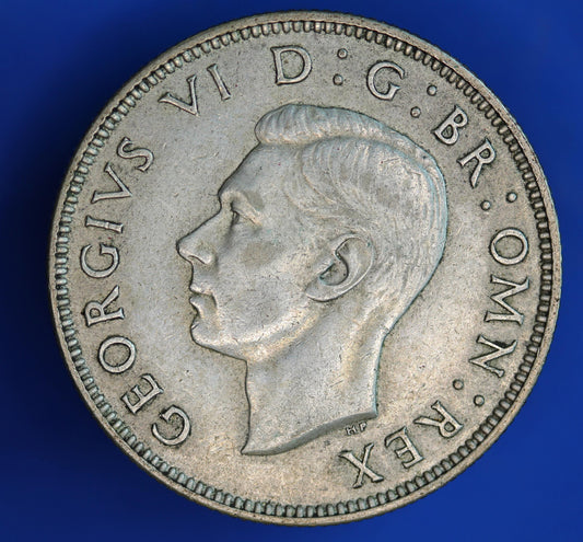 GENUINE British Coin -  1939 George VI florin/ two shillings, 50% silver  [02/26 34504]