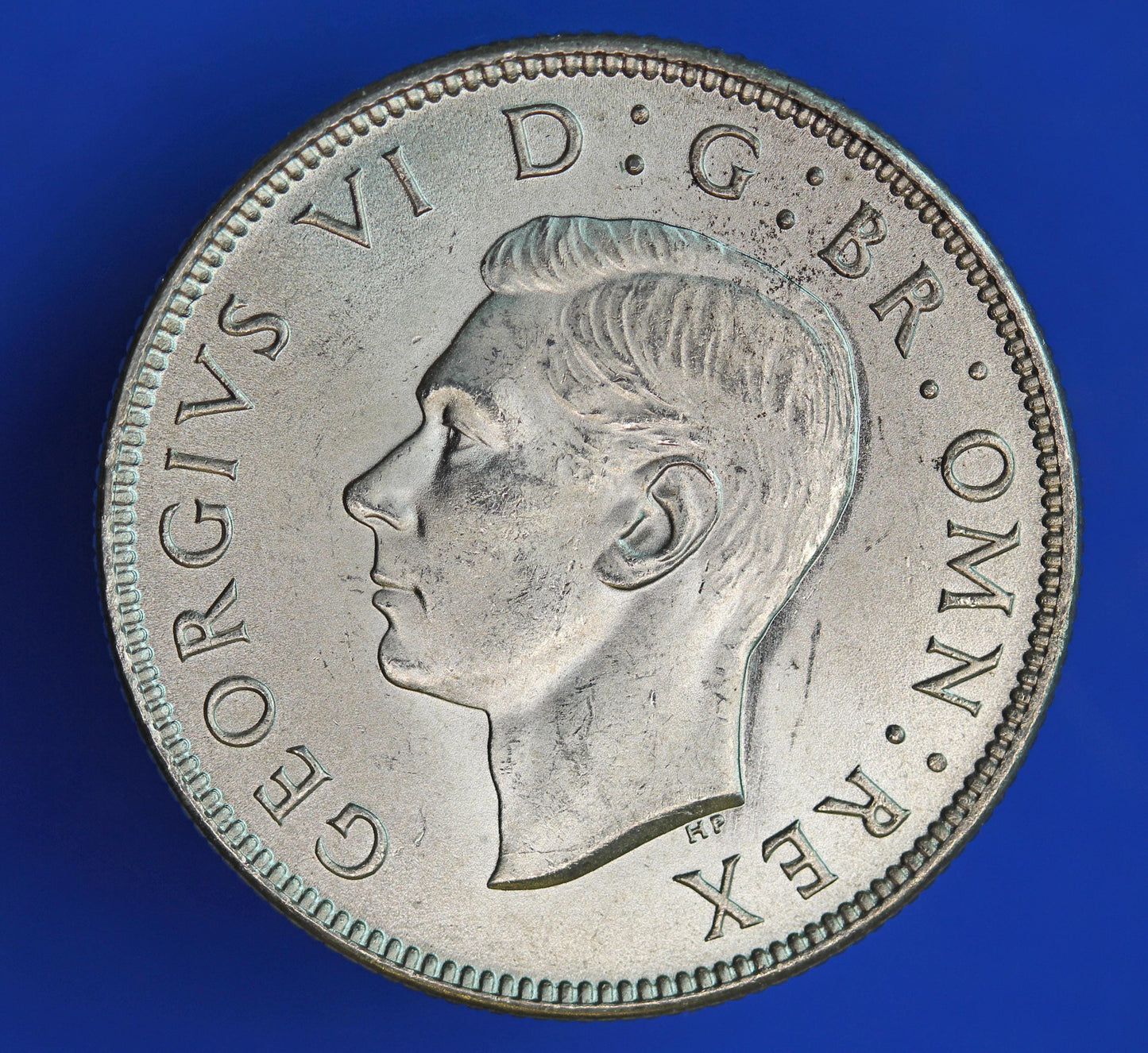 GENUINE British Coin -  1945 George VI florin/ two shillings, 50% silver  [02/26 34516]