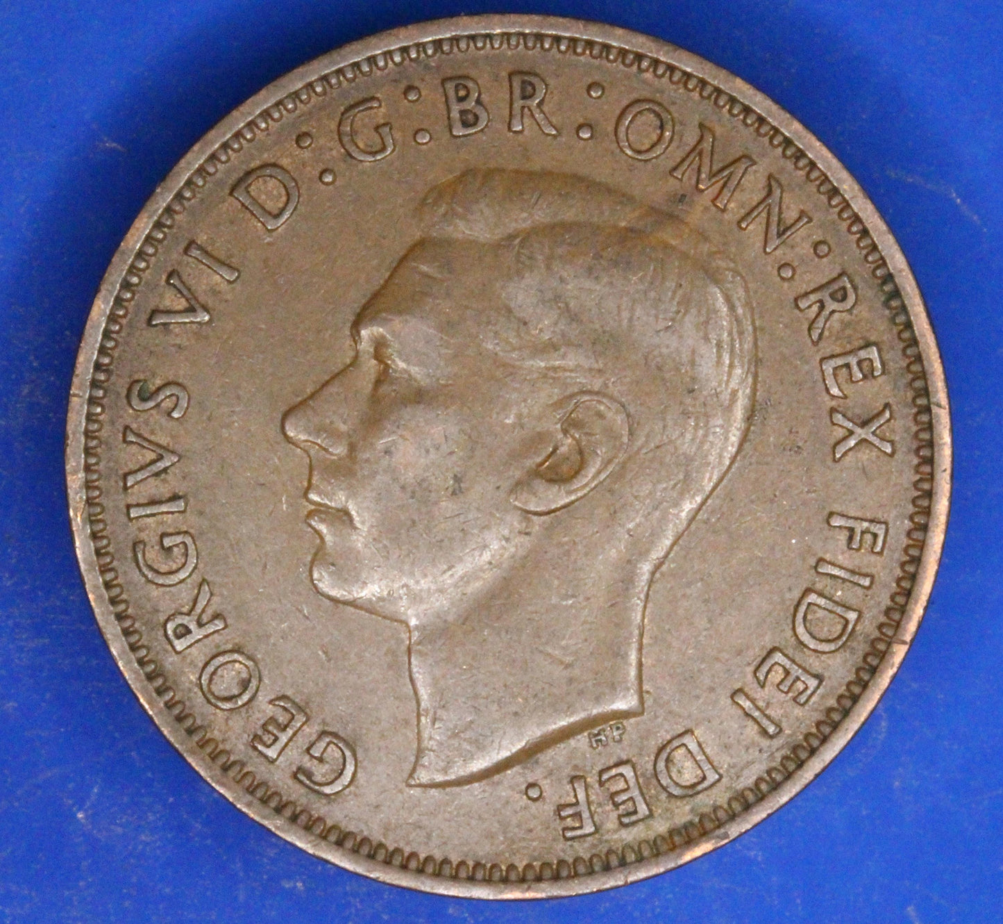 GENUINE British Coin -  1949 George VI penny 1d  [02/26 34598]