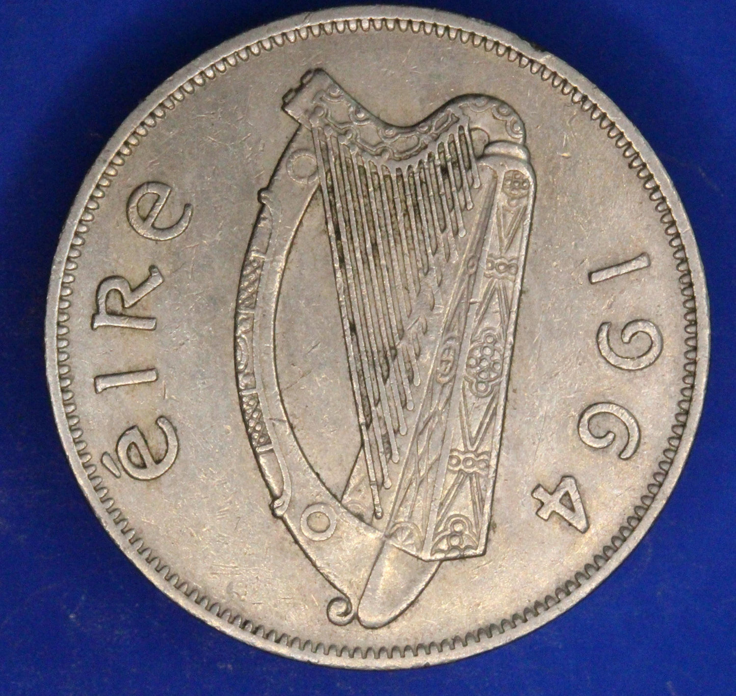 GENUINE 1964 Irish Half Crown 2/6 Ireland EIRE coin, Hunter Horse [02/26 34600]