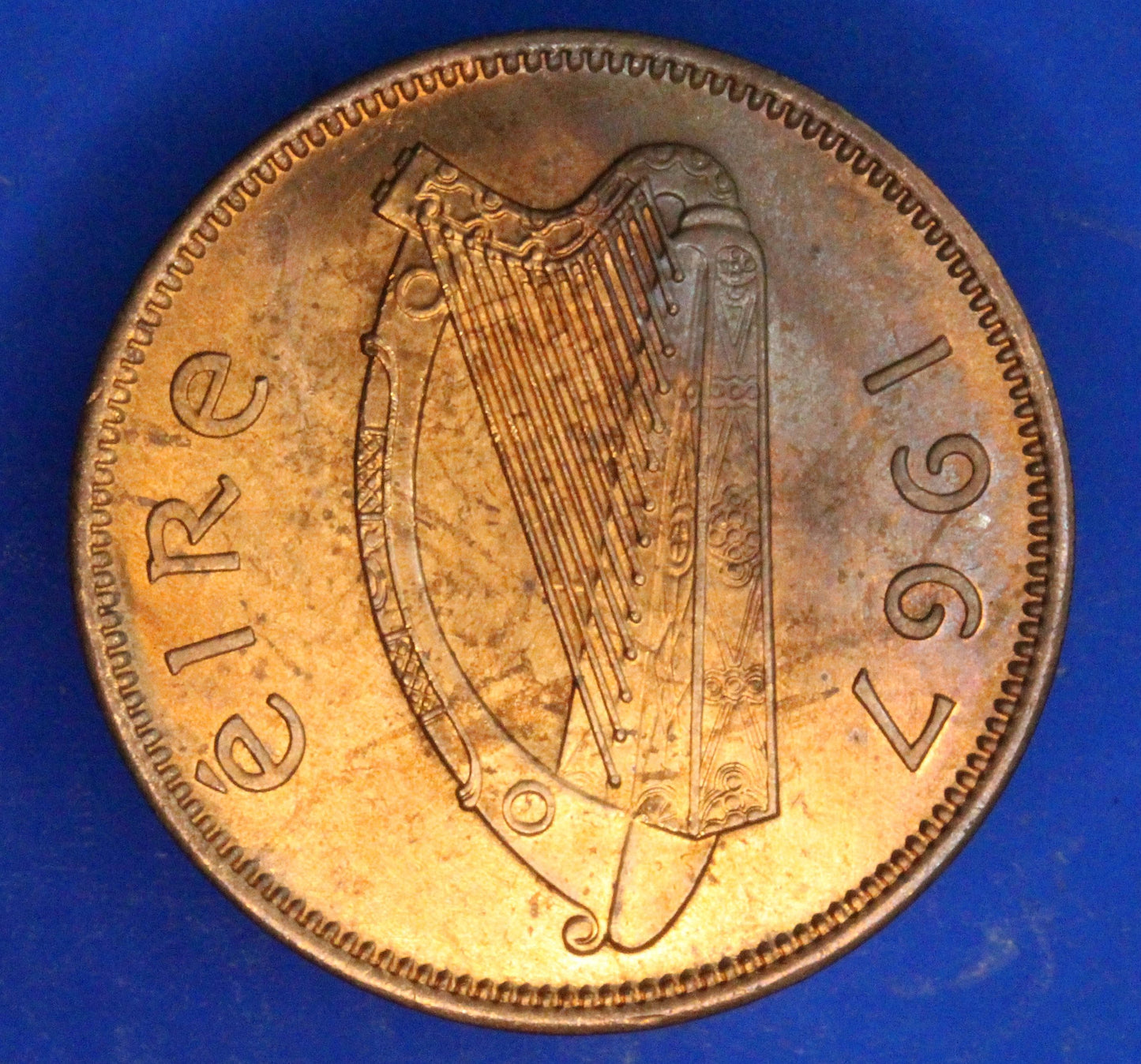 GENUINE 1967 Irish Half Penny Penny 1/2d EIRE Ireland coin, Sow & Piglets [02/26 34606]