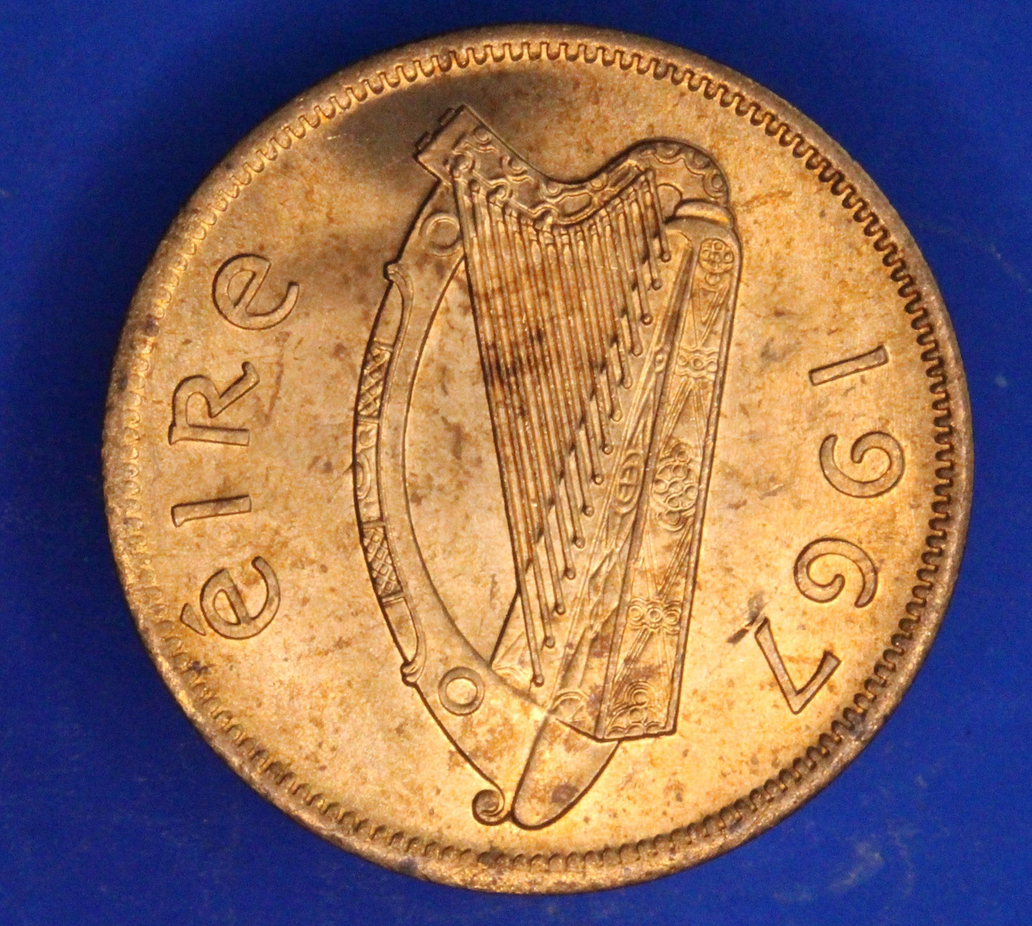 GENUINE 1967 Irish Half Penny Penny 1/2d EIRE Ireland coin, Sow & Piglets [02/26 34608]