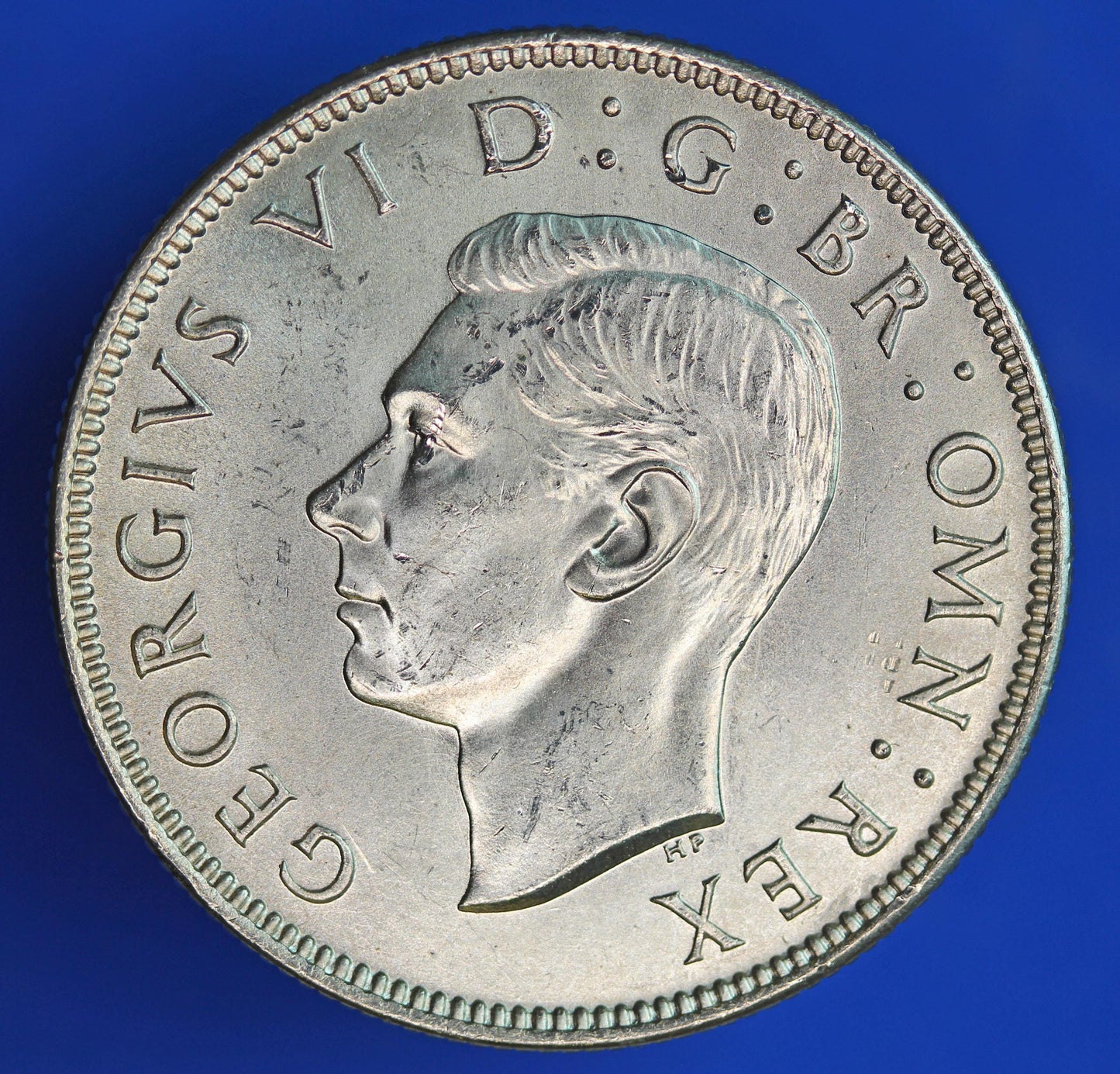GENUINE British Coin -  1945 George VI florin/ two shillings, 50% silver  [02/26 34517]