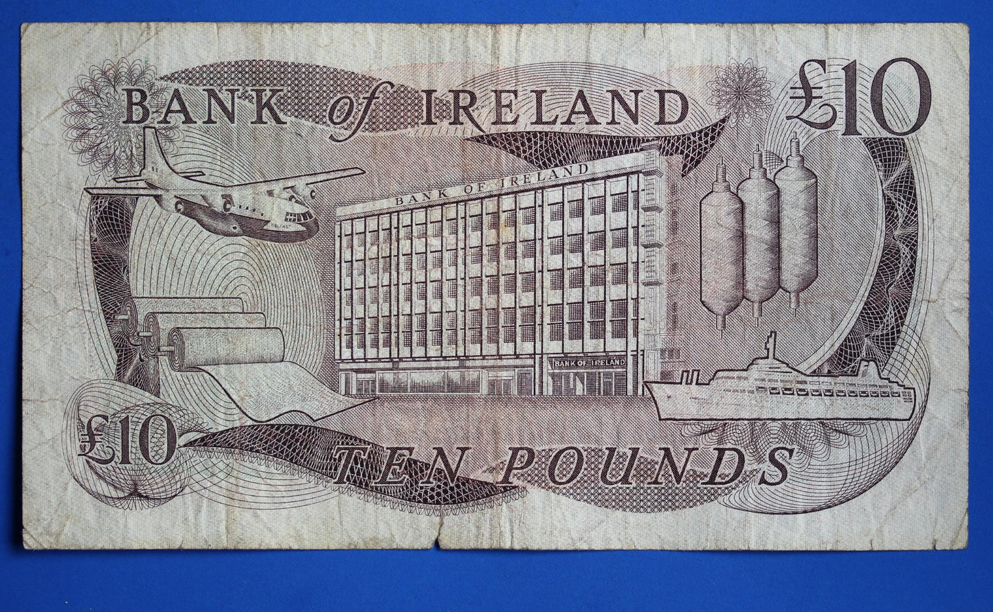 1984 Bank of Ireland Ten Pound Banknote, Northern Ireland, Harrison "AA"  [02/26 34398]