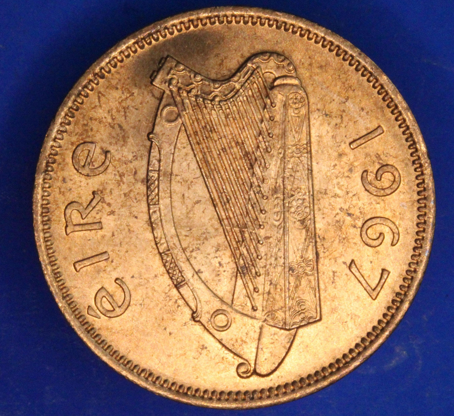 GENUINE 1967 Irish Half Penny Penny 1/2d EIRE Ireland coin, Sow & Piglets [02/26 34607]