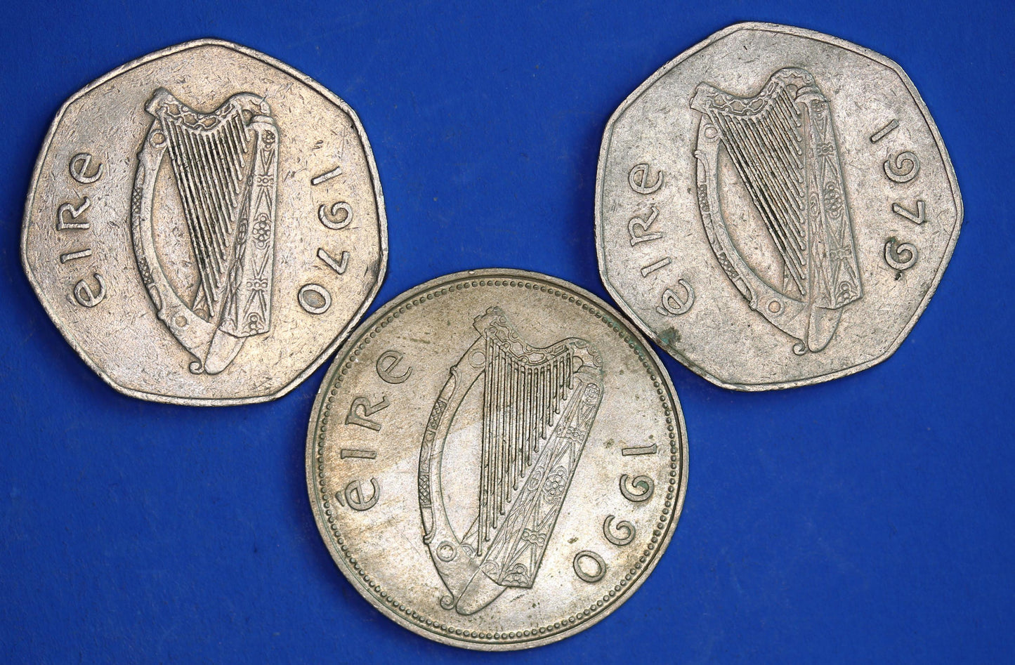 GENUINE Irish Ireland EIRE decimal coins, - Fifty Pence 50p One Punt, Woodcock, Stag [03/26 34820]