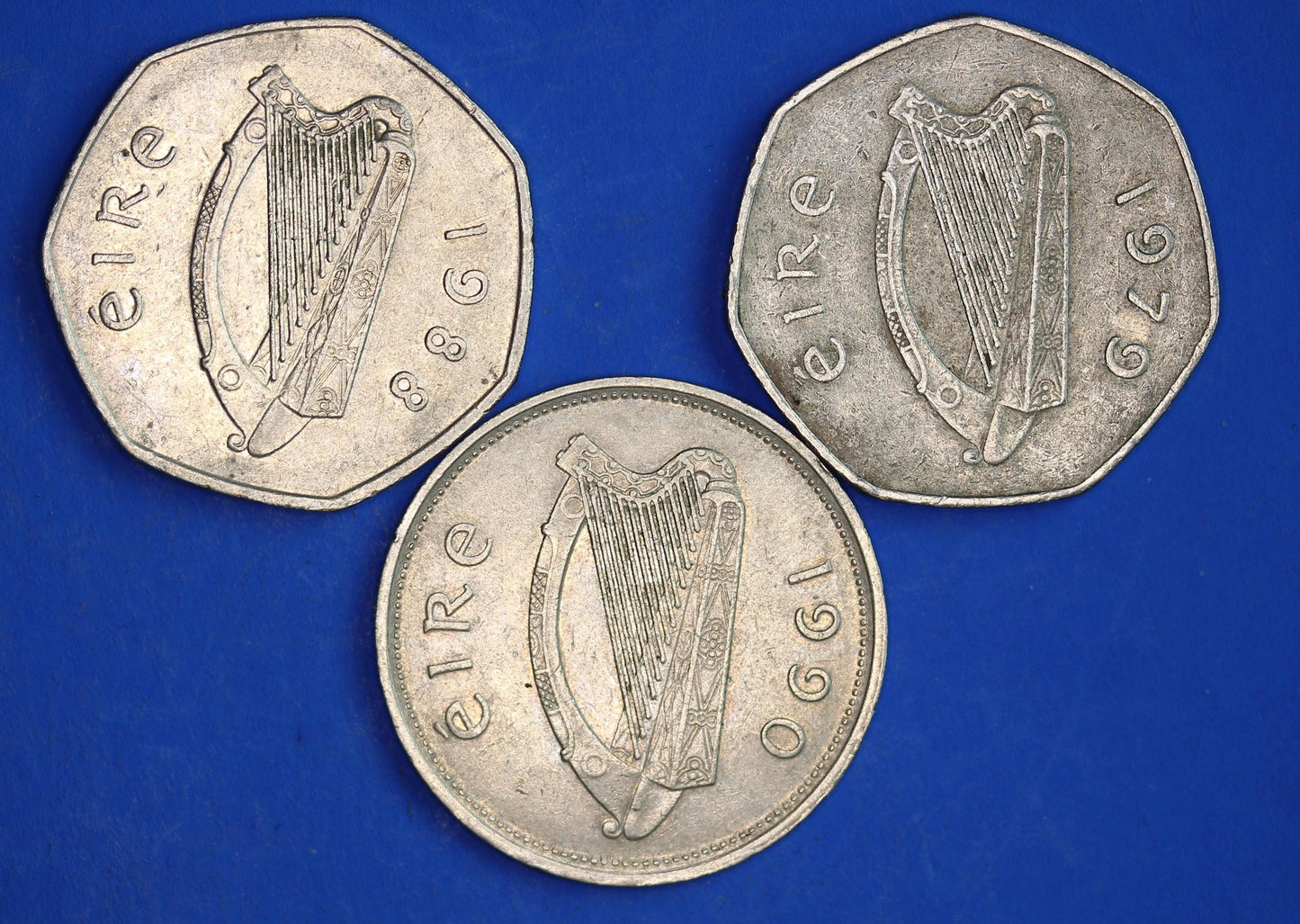 GENUINE Irish Ireland EIRE decimal coins, - Fifty Pence 50p One Punt, Woodcock, Stag [03/26 34821]