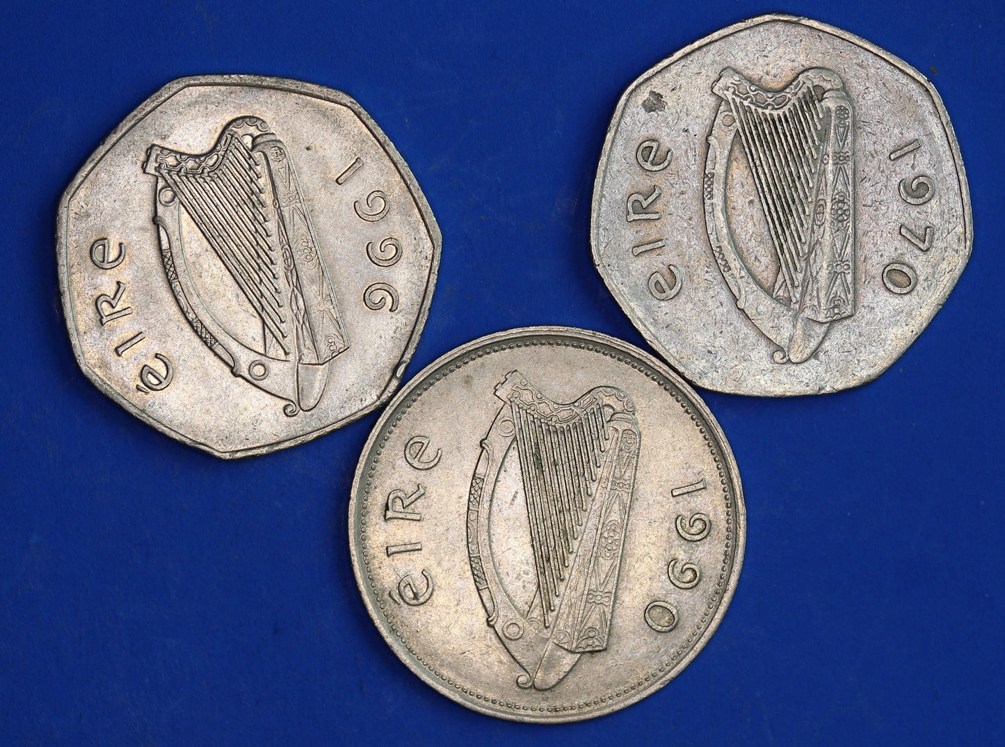 GENUINE Irish Ireland EIRE decimal coins, - Fifty Pence 50p One Punt, Woodcock, Stag [03/26 34823]