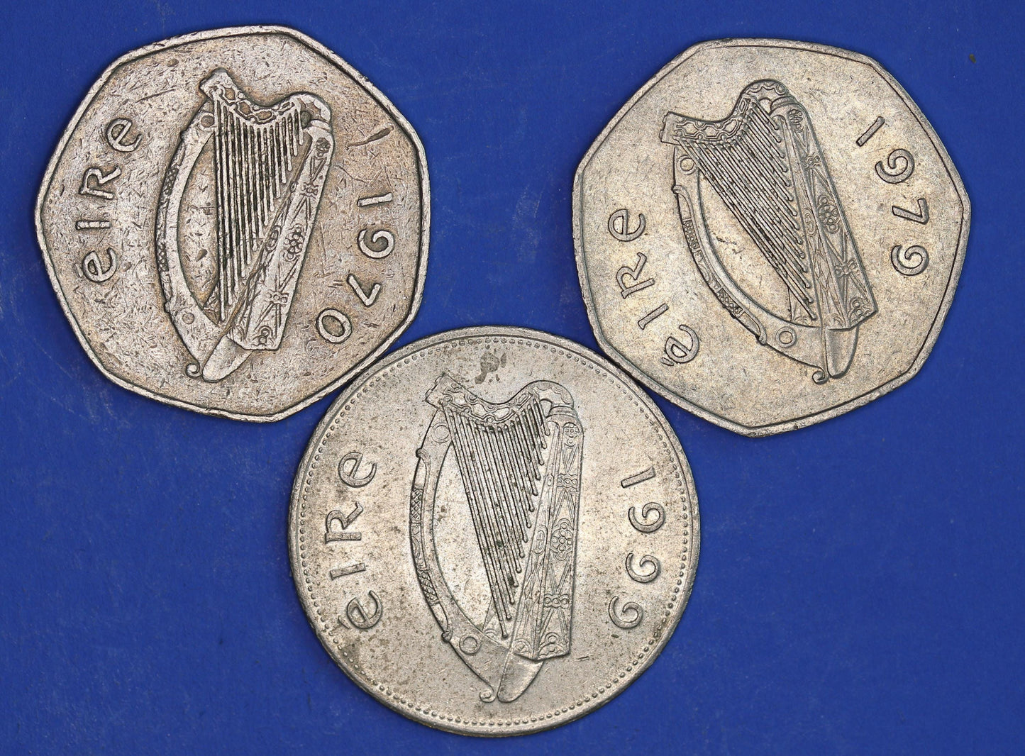 GENUINE Irish Ireland EIRE decimal coins, - Fifty Pence 50p One Punt, Woodcock, Stag [03/26 34824]