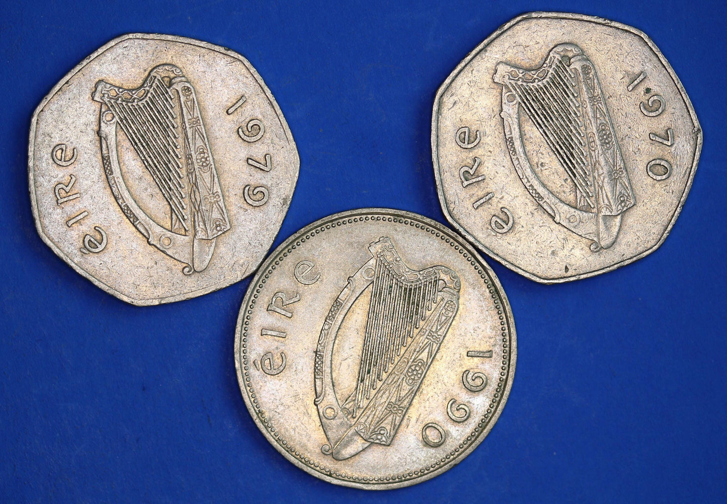 GENUINE Irish Ireland EIRE decimal coins, - Fifty Pence 50p One Punt, Woodcock, Stag [03/26 34819]
