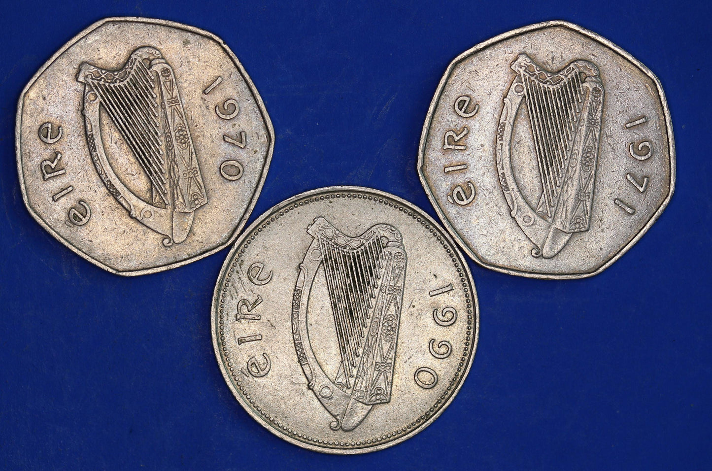 GENUINE Irish Ireland EIRE decimal coins, - Fifty Pence 50p One Punt, Woodcock, Stag [03/26 34826]