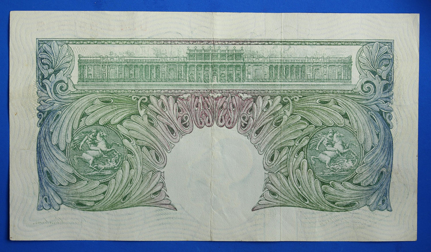 1955 Bank of England One pound 1 pound, O'Brien "U34J" banknote   [04/26 34942]