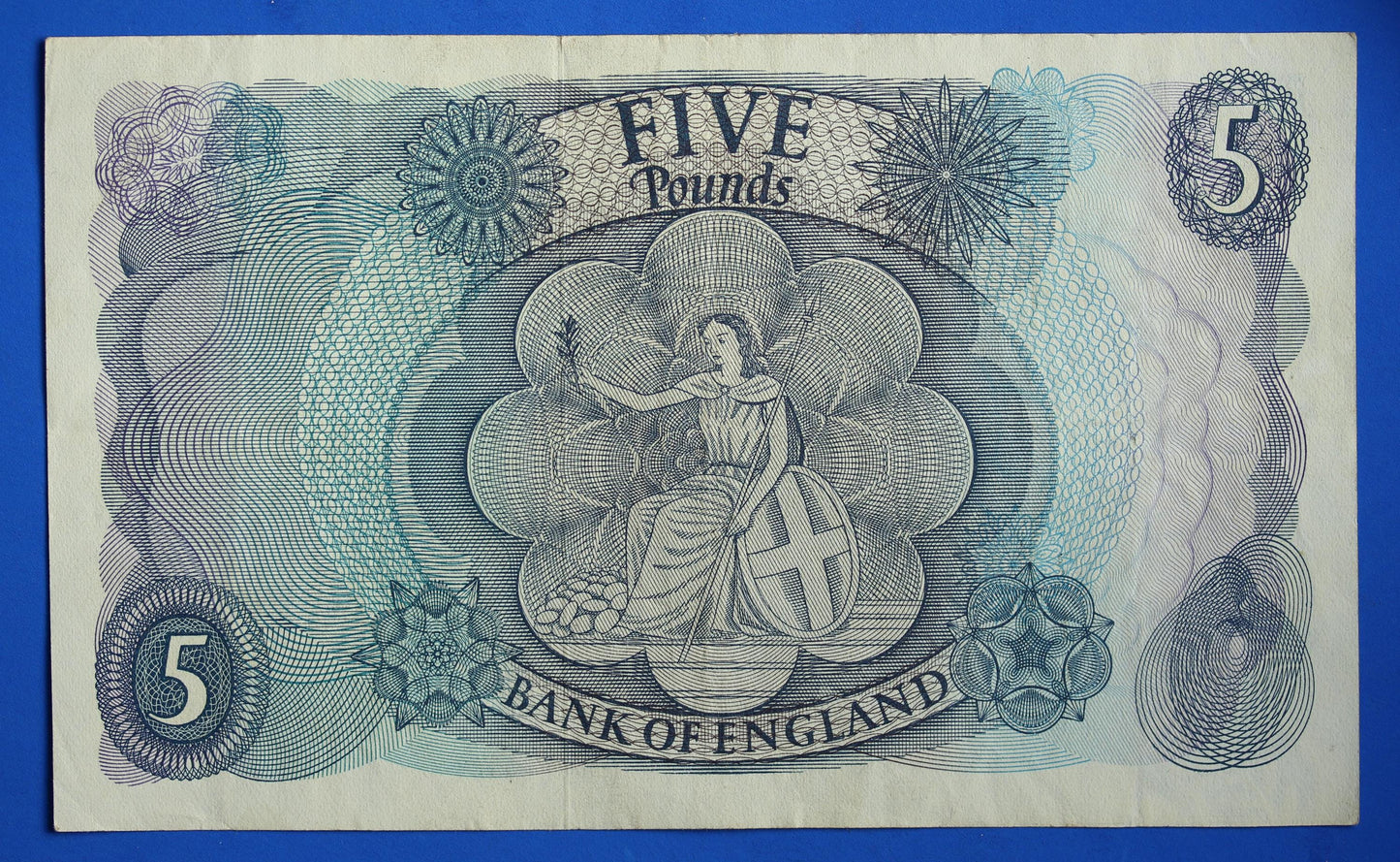 1967 Bank of England Five 5 pounds, Fforde "R31" banknote  [04/26 34948]